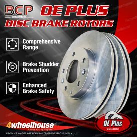 Rear Pair BCP Disc Brake Rotors for Dodge Ram 1500 4WD Except Mega Cab 02 - On
