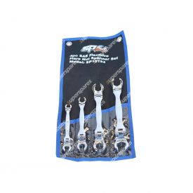SP Tools 4 Pieces of Flare Nut Dual Flexhead Spanner Set - SAE Wrench