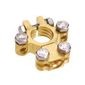 Projecta Battery Terminal Negative Forged Brass Saddle with Dual Auxiliary