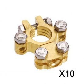 Projecta Positive Forged Brass Battery Terminal Saddle with Dual Auxiliary BT620-P10