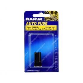 Narva 80 Amp Black Mini Female Fusible Links - Plug In - 53680BL
