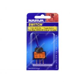 Narva Blue Illuminated Off/On Toggle Switch - 60051BL