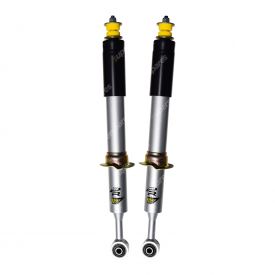2 x Front RAW 4X4 46mm Bore Predator Silver Shock Absorbers PR539S for 50mm Lift