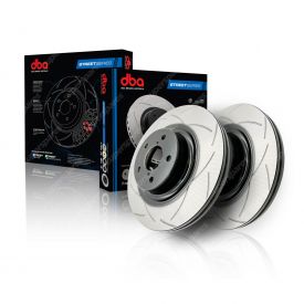 2x DBA Front Street Series T2 Slotted Disc Brake Rotors DBA2650S-10
