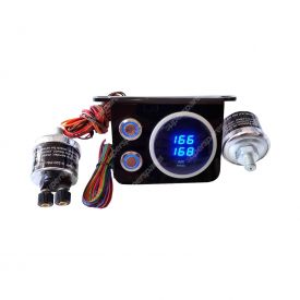 Airone GPANEL-D1-COMP Digital LED Gauge Panel with Blue dual display & LED momentary Switches