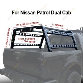 Ute Tub Ladder Rack Multifunction Steel Carrier Cage for Nissan Patrol