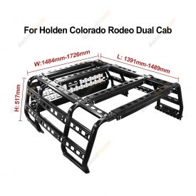 HD Ute Tub Ladder Rack Multifunction Steel Carrier for Holden Colorado Rodeo