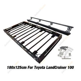 Conqueror Steel Roof Rack 180x125cm Bracket for Toyota LandCruiser 100