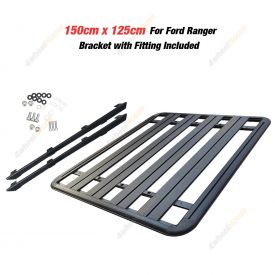 150x125cm Aluminium Alloy HD Roof Rack Flat Platform for Ford Ranger Dual Cab