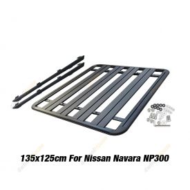 135x125cm Al-Alloy HD Roof Rack Flat Platform for Nissan Navara NP300 Dual