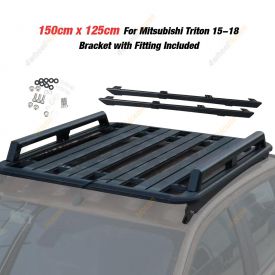 150x125cm Roof Rack Flat Platform & Rails for Mitsubishi Triton MQ 15-18