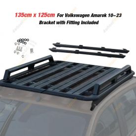 135x125 Al-Alloy Roof Rack Flat Platform & Rails for Volkswagen Amarok 2010-2023