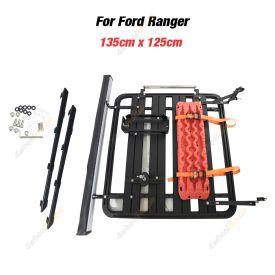 135x125 Roof Rack Flat Platform Kit Awning & Track Board for Ford Ranger T9 22+