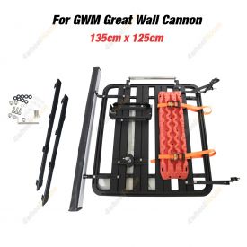 135x125 Roof Rack Flat Platform Kit Awning Track Board for Great Wall Cannon