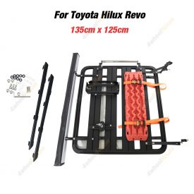 135x125 Roof Rack Flat Platform Kit Awning Track Board for Toyota Hilux Revo
