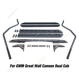 Side Steps Brush Rail Bars Rock Sliders for GWM Great Wall Cannon Dual Cab
