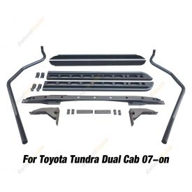 Side Steps Brush Rail Bars Rock Sliders for Toyota Tundra Dual Cab 2007-On