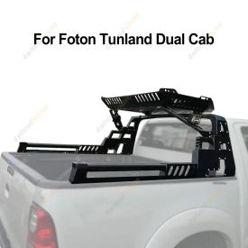 Sports Bar Roll Bar with Tray & Top Basket 4 LEDS for Foton Tunland Dual Cab