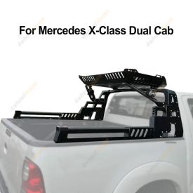 Sports Bar Roll Bar with Tray & Top Basket 4 LEDS for MERCEDES X-Class Dual