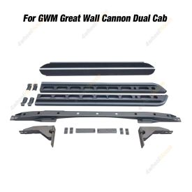 SUPA4X4 Steel Side Steps Rock Sliders for GWM Great Wall Cannon Dual Cab 20-On
