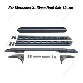 SUPA4X4 Steel Side Steps Rock Sliders for Mercedes Benz X-Class Dual Cab 18-On