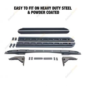SUPA4X4 Heavy Duty Steel Side Steps & Rock Sliders for LDV T60 Dual Cab 2017-On