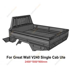 Heavy Duty Steel Tray 2400x1850x900mm for Great Wall V240 Single Cab Ute