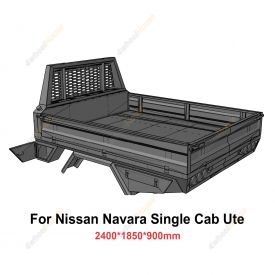 Heavy Duty Steel Tray 2400x1850x900mm for Nissan Navara Single Cab Ute
