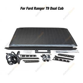 4X4FORCE Heavy Duty Aluminium Hard Lid Cover for Ford Ranger T9 Dual Cab Ute