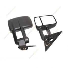 Pair Door Mirror Black Electric Signal Light On Cover for Nissan Patrol Y62 2013+