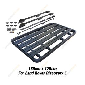 180x125cm Roof Rack Flat Platform & Rails & Bracket for Land Rover Discovery 5