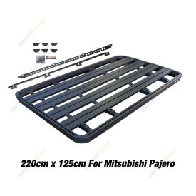 220 x 125cm Roof Rack Flat Platform with Bracket for Mitsubishi Pajero