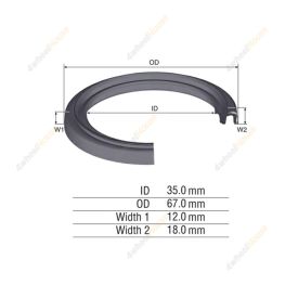 1 Front Differential Pinion Oil Seal for NISSAN Pathfinder WNYD21 Terrano II