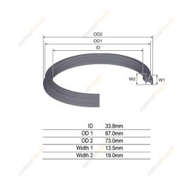 1 x Front Differential Pinion Oil Seal for Nissan Navara D22 Diesel