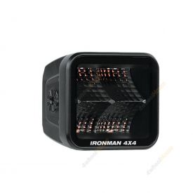 Ironman 4x4 20W Bright Cube Flood Beam LED Cube Light 70x64mm each Red ILED20BFR