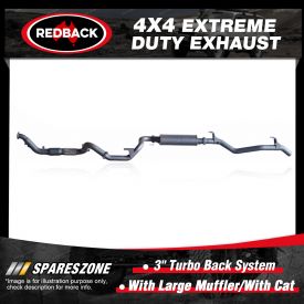 Redback 4x4 Exhaust Large Muffler with cat for Toyota Landcruiser 78 1VD-FTV 4.5L