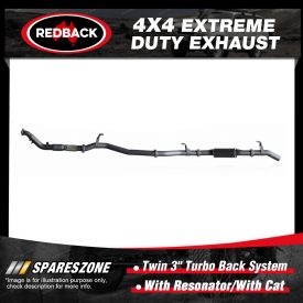 Redback Extreme Exhaust with Twin Resonator with cat for Toyota Landcruiser 03/07-on