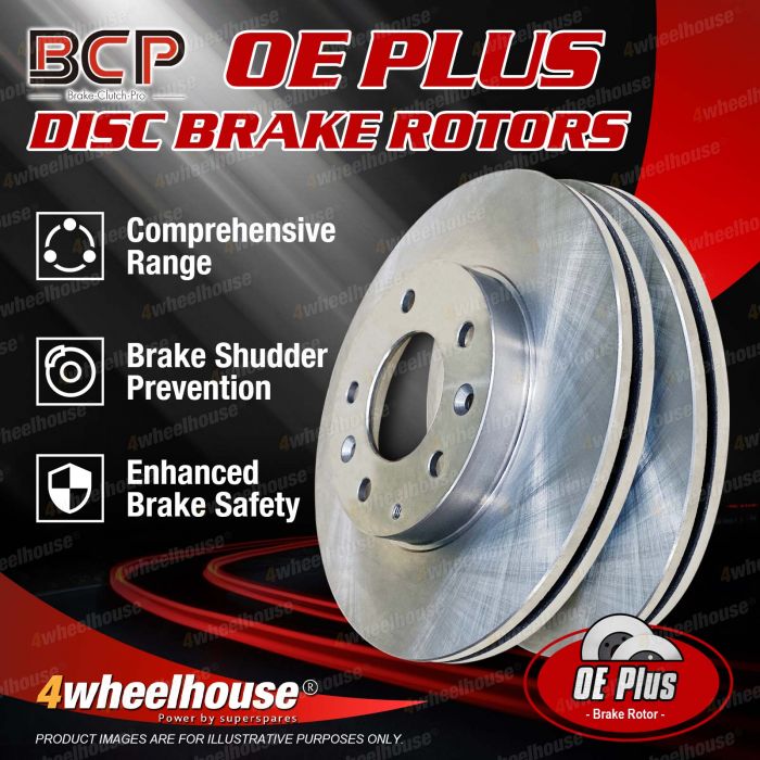 Front Pair BCP Disc Brake Rotors for Ford F150 4WD 1994 - 05/1995