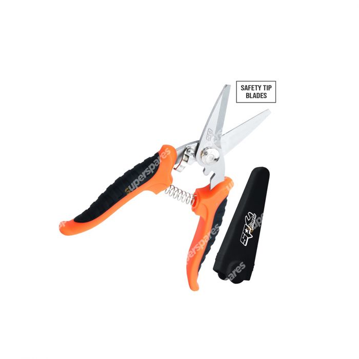 SP Tools 180mm Industrial Shears Scissors with Safety Tip Blades Heavy Duty