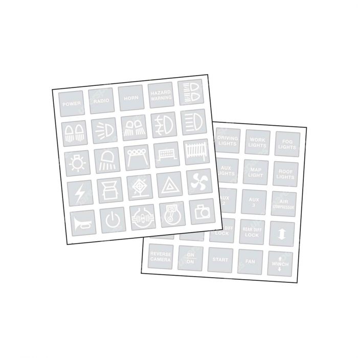 Narva 4WD Sticker Set Select from 50 popular white symbols - 63175BL