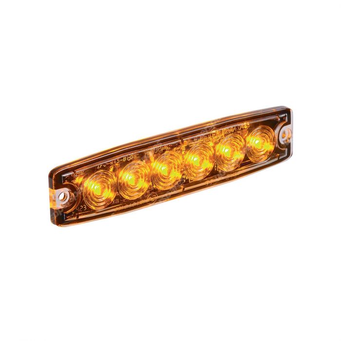 Narva High Powered Low Profile Warning Light Amber 6X1W - 85214A