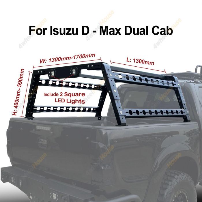Ute Tub Ladder Rack Multifunction Steel Carrier Cage for Isuzu D-Max