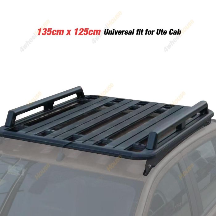 135x125cm Al-Alloy Roof Rack Flat Platform & Rails for Universal Dual Cab