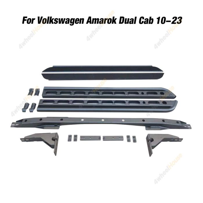SUPA4X4 Steel Side Steps & Rock Sliders for Volkswagen Amarok Dual Cab 2010-23