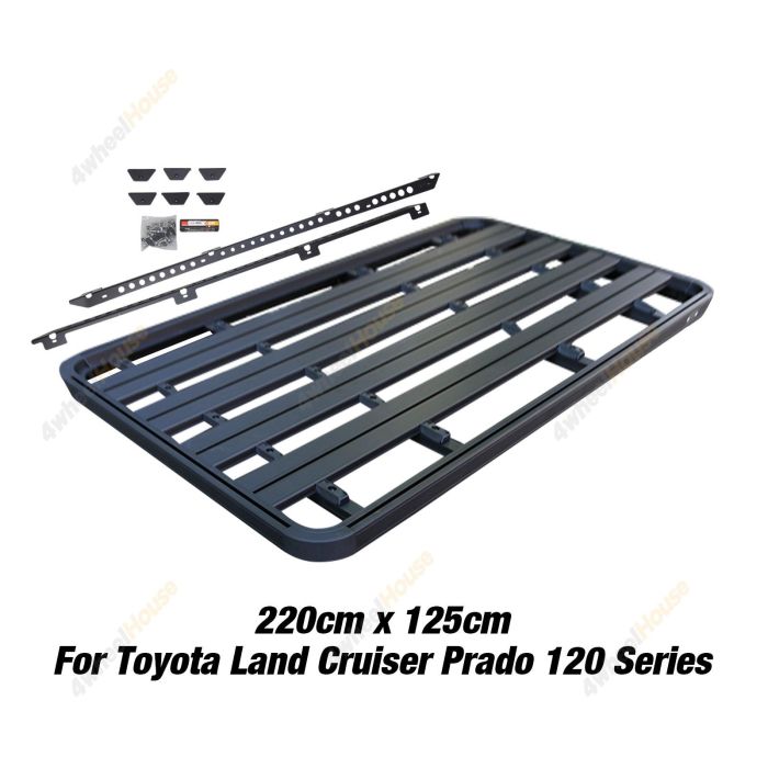 220x125cm Roof Rack Flat Platform & Bracket for Toyota Landcruiser Prado 120