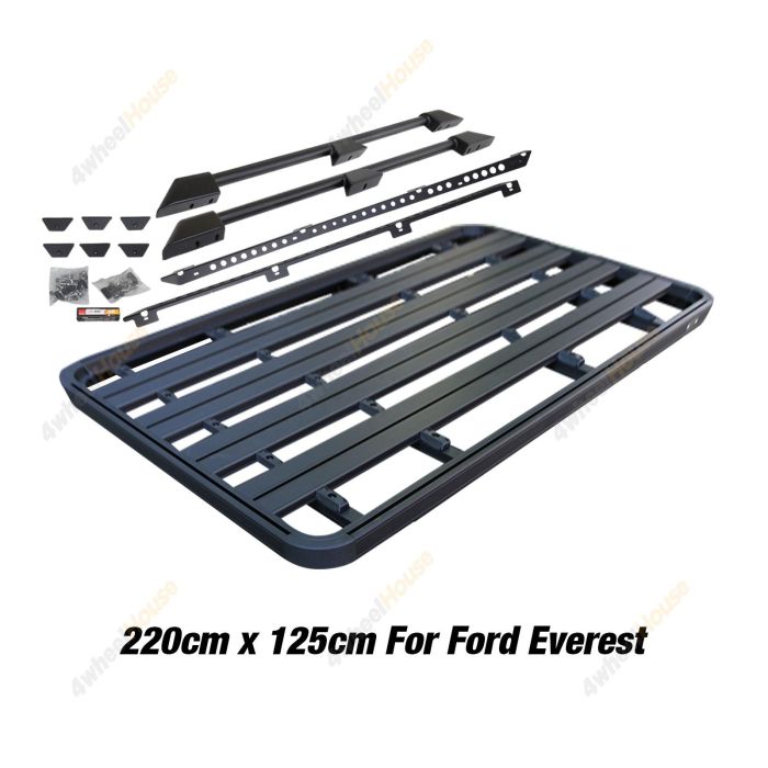 220 x 125cm Roof Rack Flat Platform with Rails & Bracket for Ford Everest