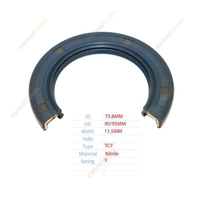 1 x Front Side Differential Oil Seal for Toyota Hilux 14 8v SOHC Turbo EFI 96KW