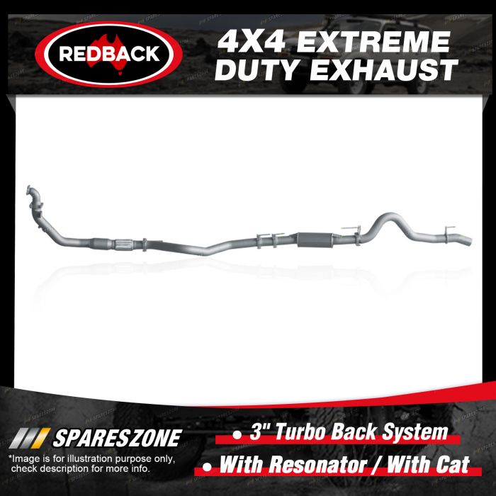 Redback 304 SS Exhaust with Resonator with cat for Holden Colorado RC Rodeo RA