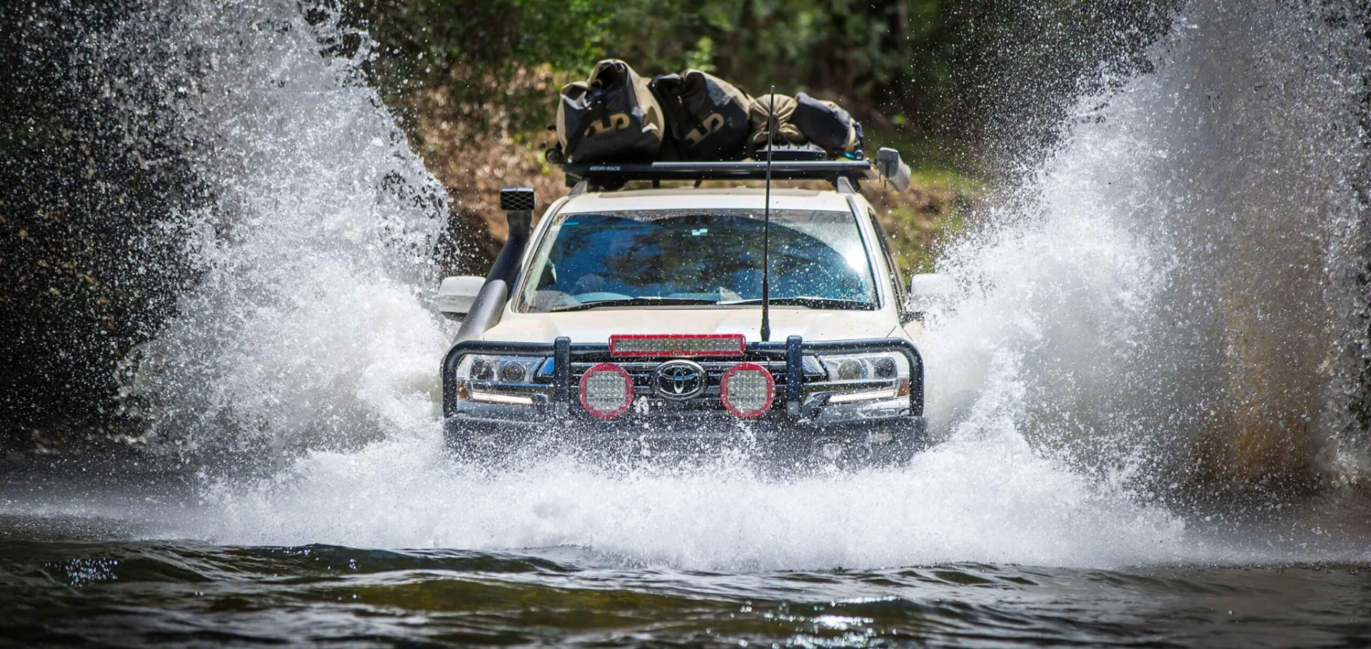 4WD off roading on shallow water